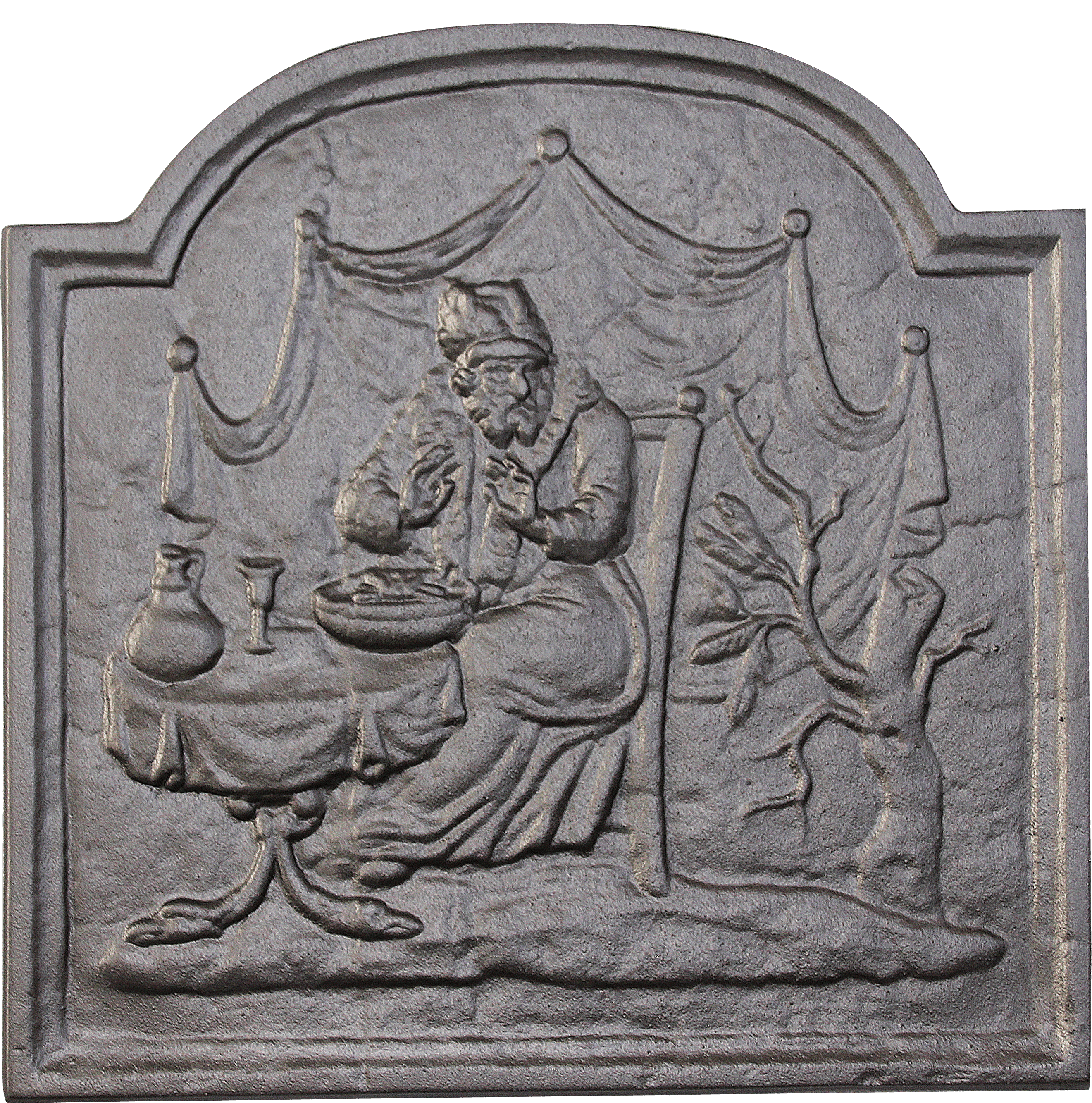 Plaque de cheminée le devin Dommartin grise H. 49 cm X L. 49 cm - Imagen 1