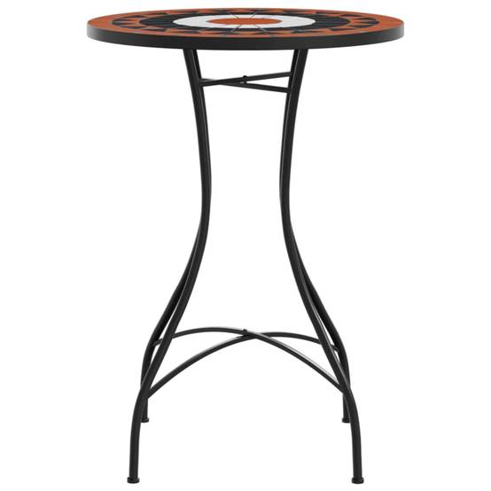 Maison Chic - Table de jardin - Table de bistro mosaïque terre cuite blanc Ø50x70 cm céramique HL912 - Image 5