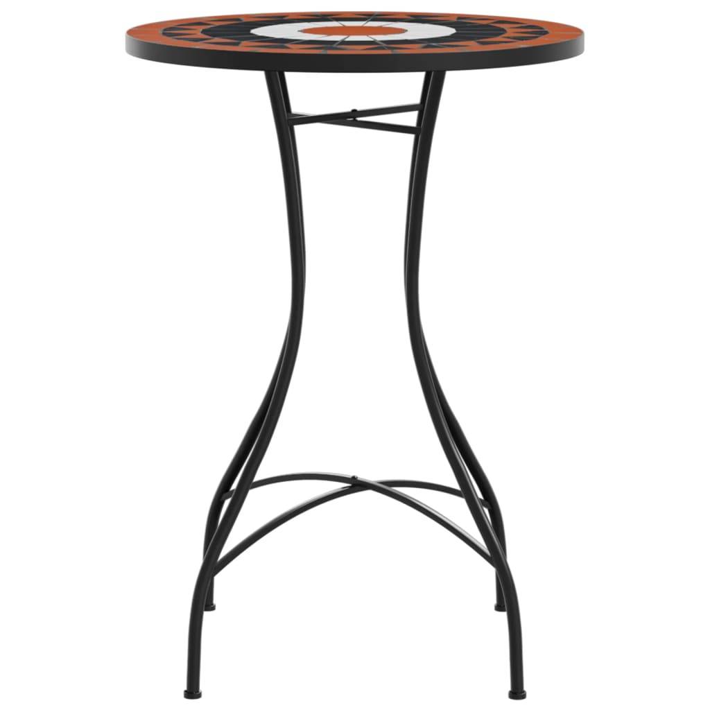Maison Chic - Table de jardin - Table de bistro mosaïque terre cuite blanc Ø50x70 cm céramique HL912 - Image 5