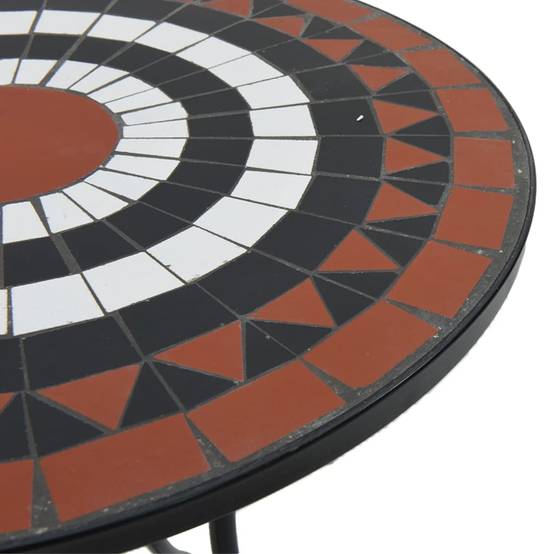 Maison Chic - Table de jardin - Table de bistro mosaïque terre cuite blanc Ø50x70 cm céramique HL912 - Image 7