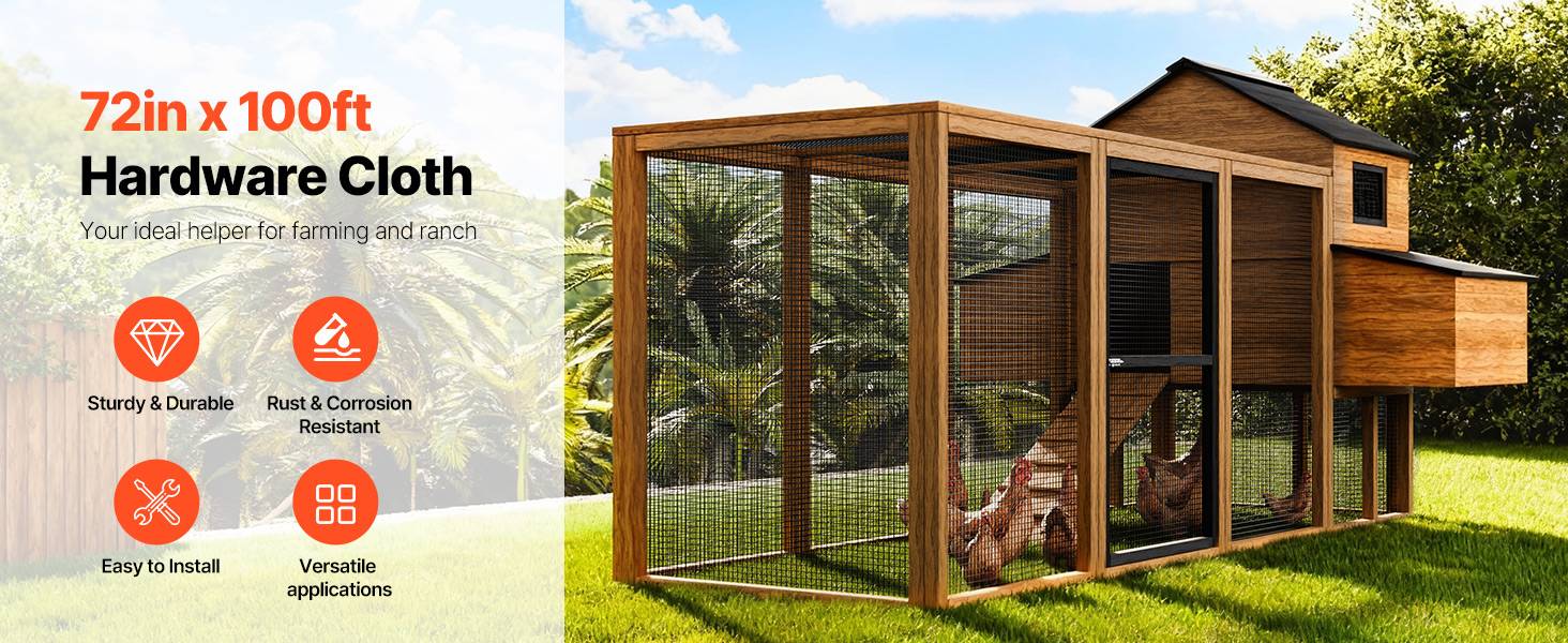 Vevor - VEVOR Grillage métallique noir soudé, maille 1,27 cm, 183 cm x 30,5 m, fil galvanisé revêtu PVC calibre 19 pour jardin, enclos et poulaillers. - Image 9