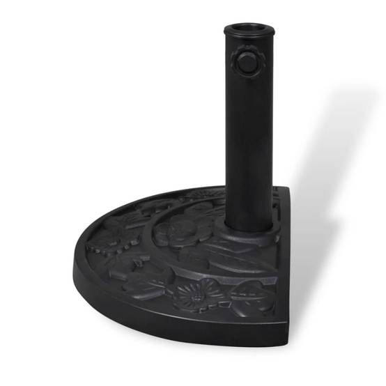 ComfortXL - Pied de Parasol Demi-Rond en Résine 9 kg Base Stable pour Balcon et Terrasse Noir – ComfortXL Outdoor Living - Image 5
