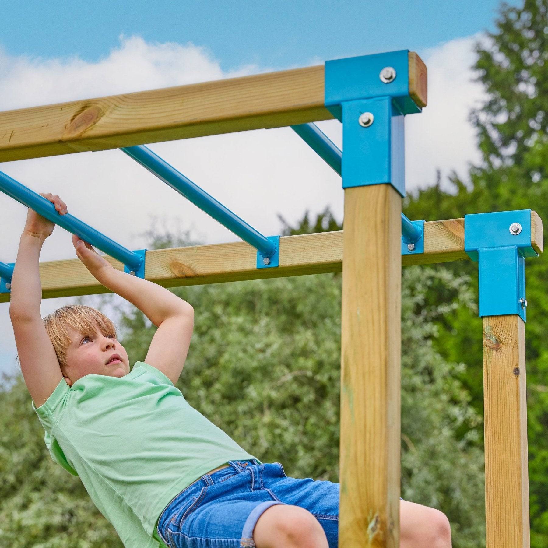 Tp Toys - AIre de jeux pont de singe, 2 balançoires et toboggan - bois FSC® - TAMARIN SKYWOOD - Imagen 5