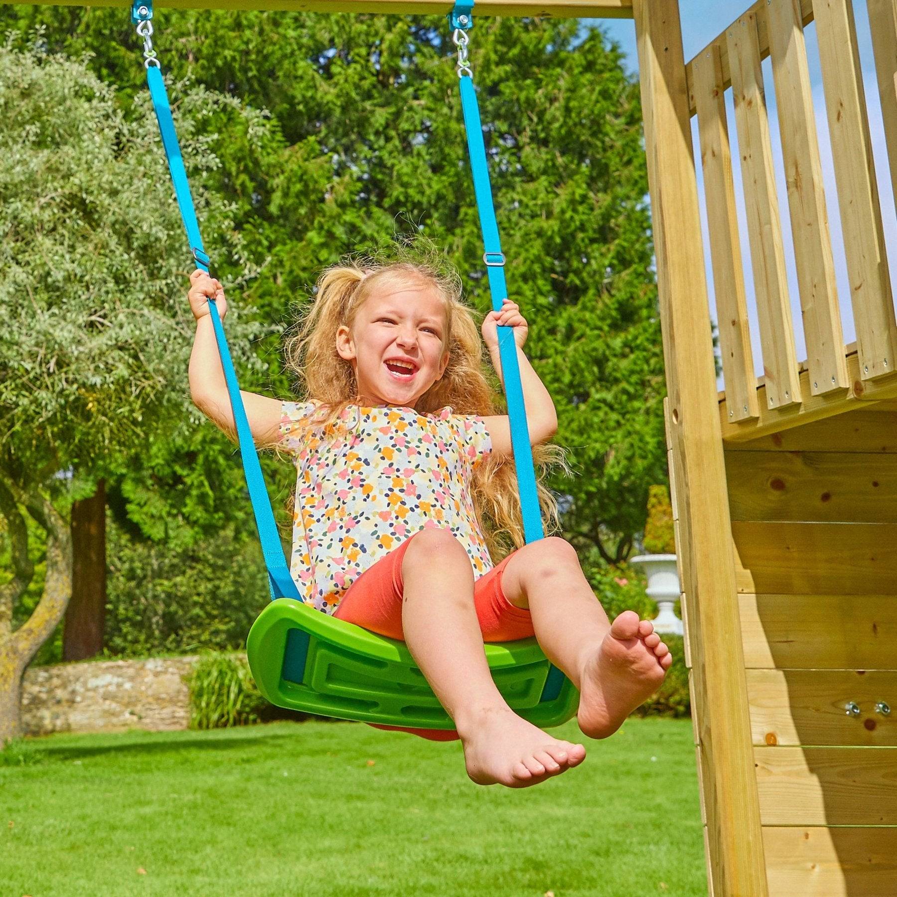 Tp Toys - AIre de jeux pont de singe, 2 balançoires et toboggan - bois FSC® - TAMARIN SKYWOOD - Imagen 4