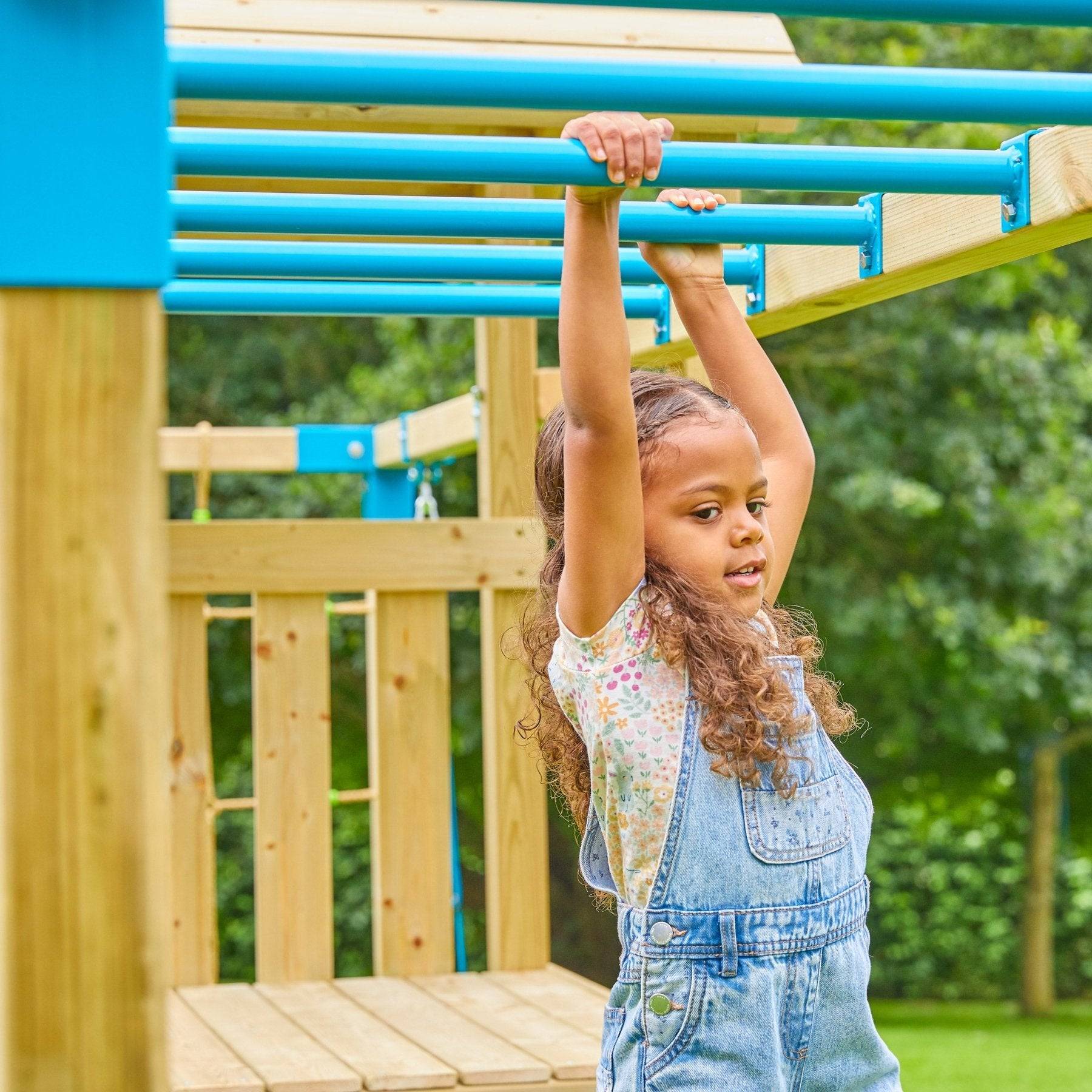 Tp Toys - AIre de jeux pont de singe, 2 balançoires et toboggan - bois FSC® - TAMARIN SKYWOOD - Imagen 9