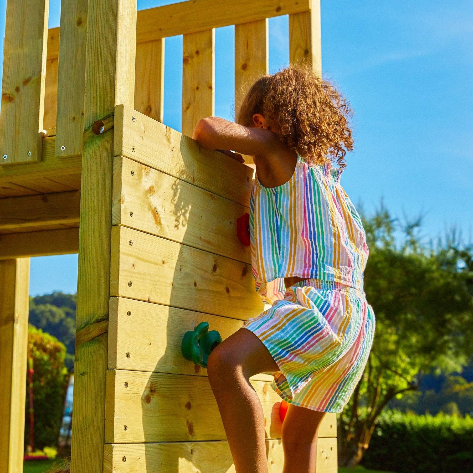 Tp Toys - AIre de jeux pont de singe, 2 balançoires et toboggan - bois FSC® - TAMARIN SKYWOOD - Imagen 8
