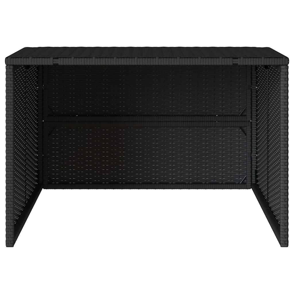 PANGIVO - Garage pour robot tondeuse résine tressée noir 86 x 90 x 57 cm - PANGIVO - Image 6