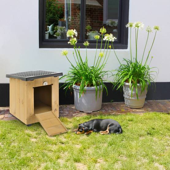 Ferplast - BAITA 40 Ferplast niche en bois FSC maison exterieur petits chiens lapins ecologique - Image 4
