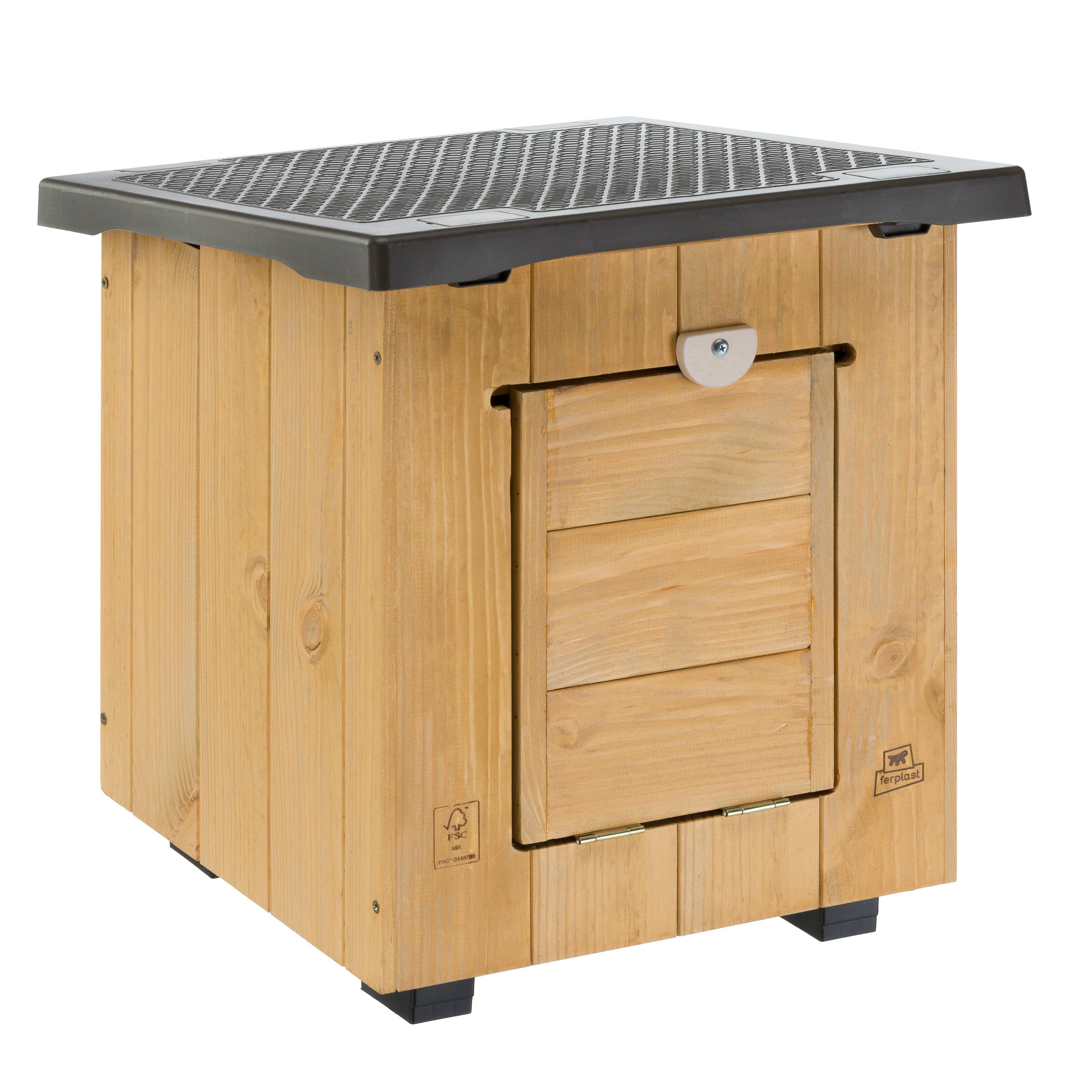 Ferplast - BAITA 40 Ferplast niche en bois FSC maison exterieur petits chiens lapins ecologique - Image 9
