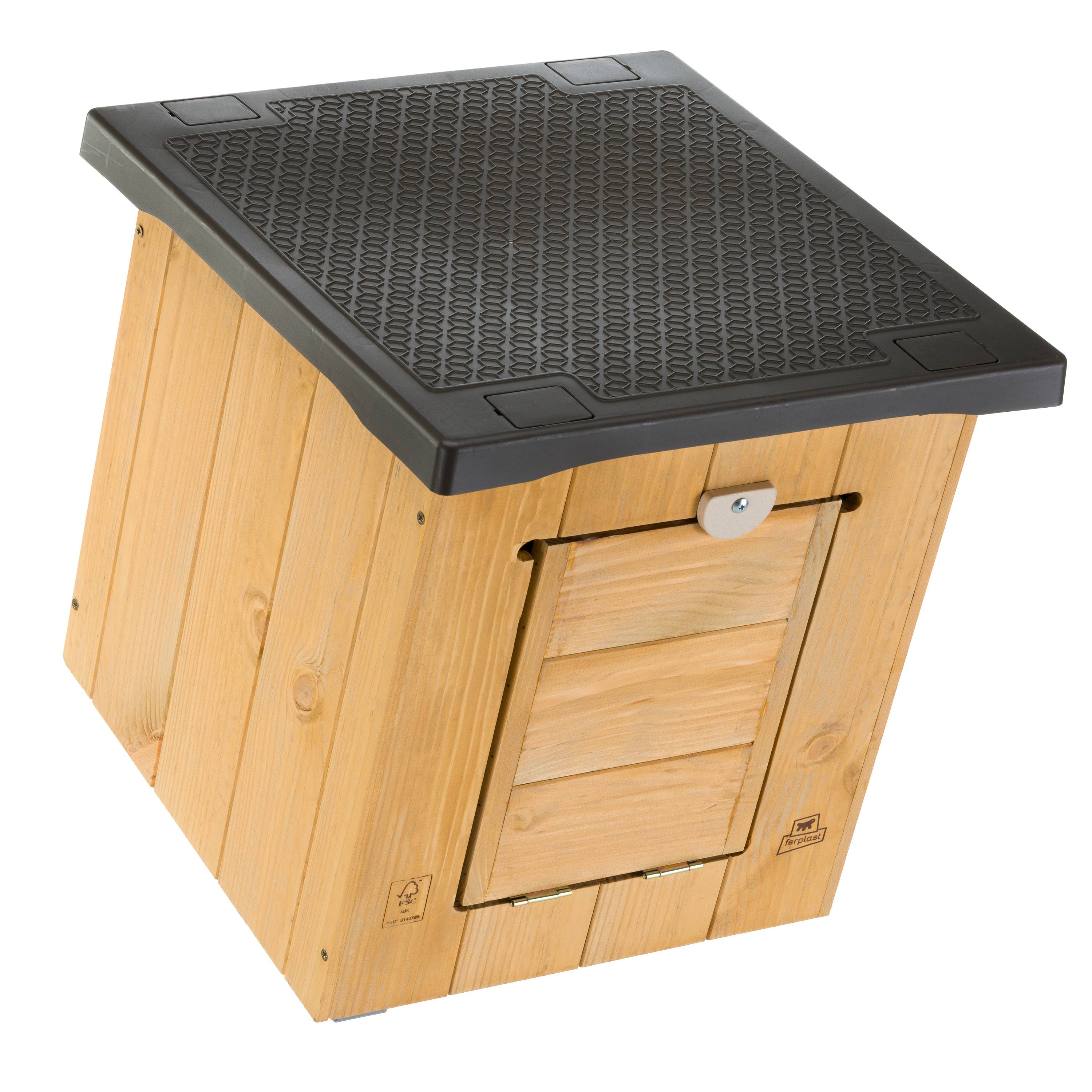 Ferplast - BAITA 40 Ferplast niche en bois FSC maison exterieur petits chiens lapins ecologique - Image 8