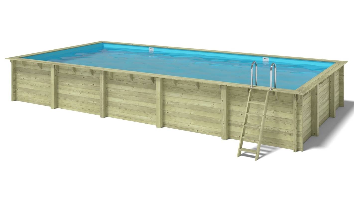 Altanka - Piscine en bois 10,20x5,20 - H.1,44 m - avec filtration - BAS761OSPI - Imagen 3