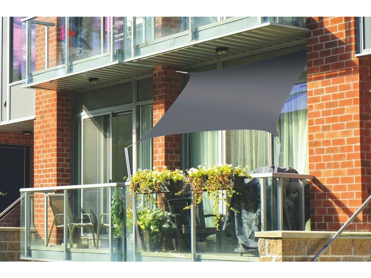 Jardideco - Voile d'ombrage rectangulaire FIRST - 2,00 x 1,40 m - Ardoise - Jardiline - Imagen 2