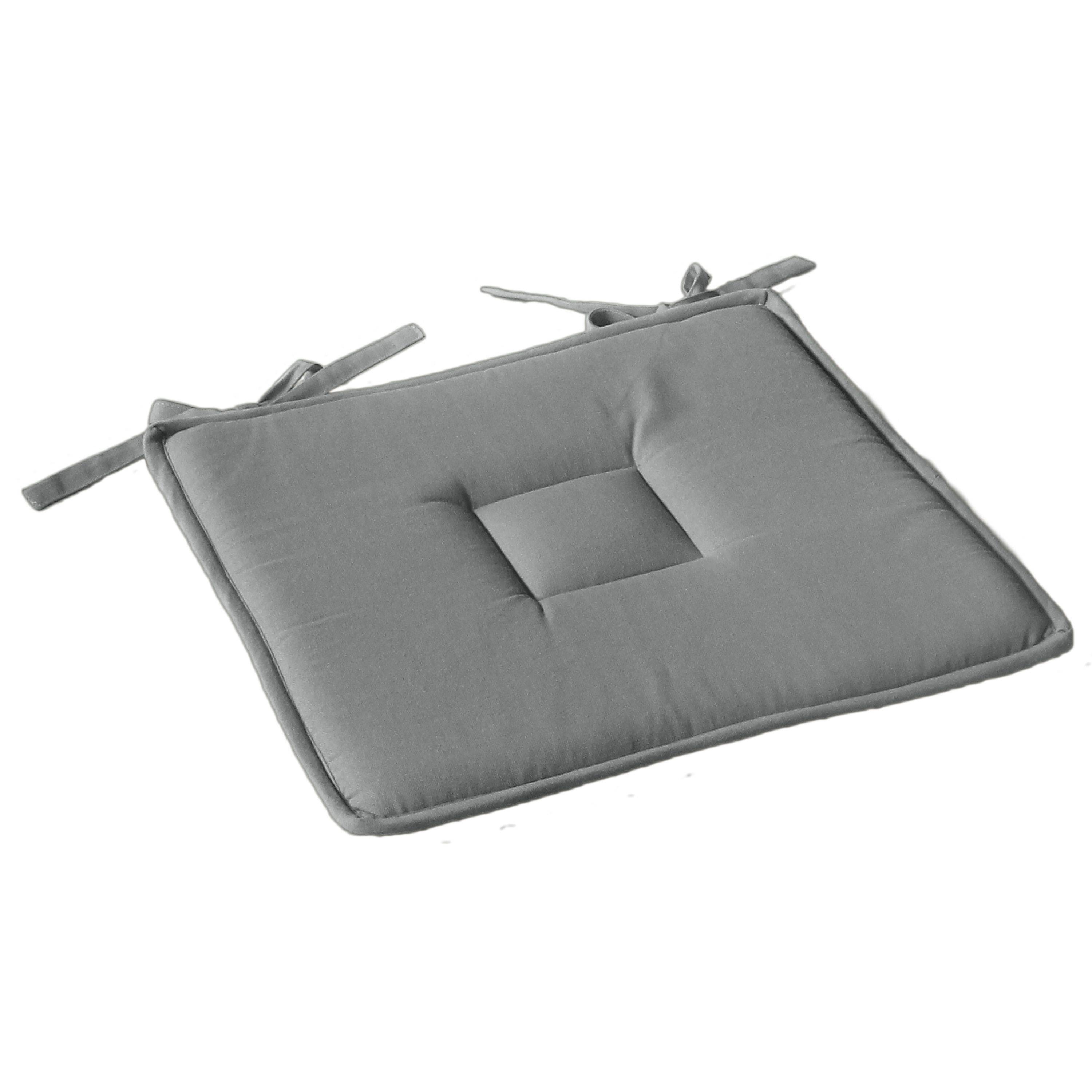 Enjoy Home - Galette de chaise uni effet Bachette - 40 x 40 cm - Enjoy Home