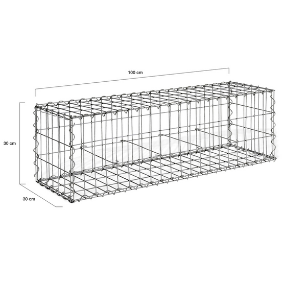 Lot de 2 gabions pour pierre 100 x 30 x 30 cm - Image 5