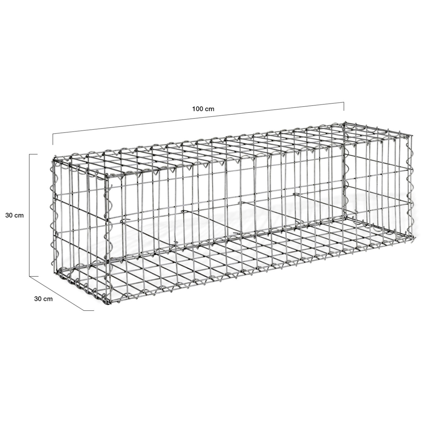Lot de 2 gabions pour pierre 100 x 30 x 30 cm - Image 5