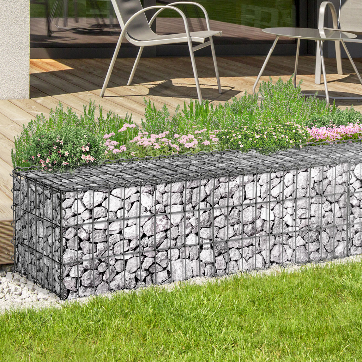 Lot de 2 gabions pour pierre 100 x 30 x 30 cm - Image 1