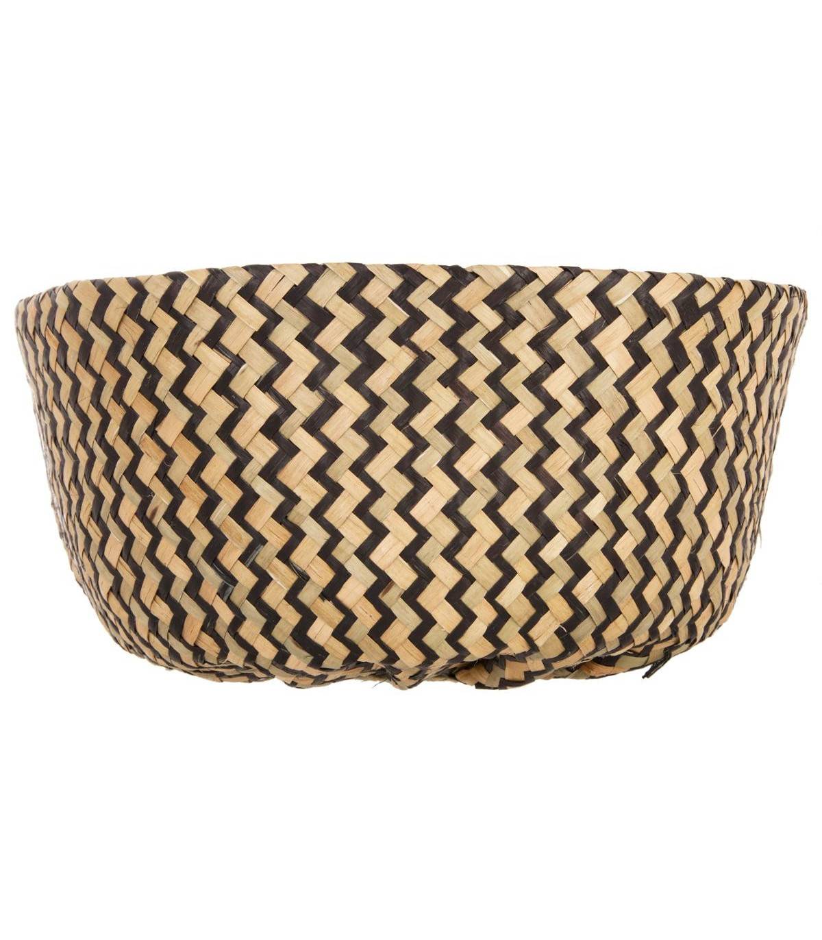 Panier de rangement pliable en Osier naturel et noir - Imagen 3