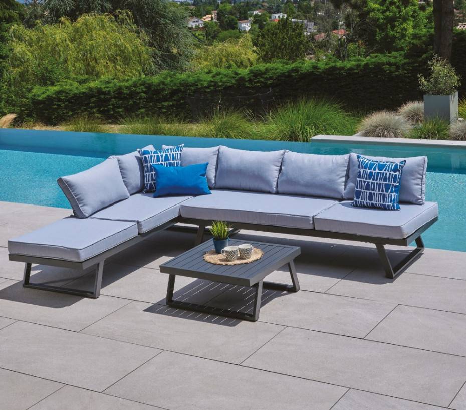 Ozalide - Lot de 2 coussins extérieur  50x30x15  ECLYPSE MER - Imagen 4