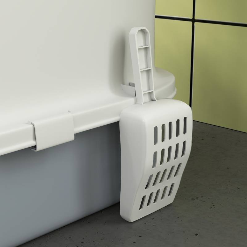 Toilette pour chat avec couvercle Plastique Gris 52.5 x 40.5 x 42.5 cm - PANGIVO - Image 8