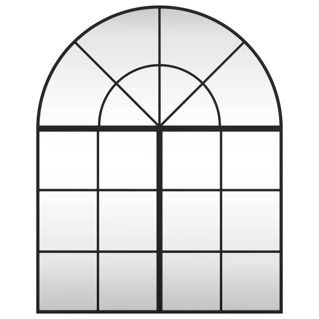 Maison Chic - Miroir mural - Miroir décoratif noir 80x100 cm arche fer - Image 3