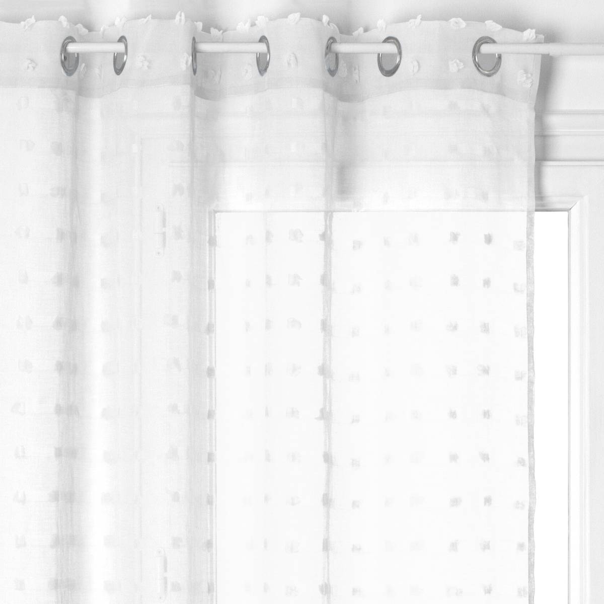 Atmosphera - Voilage "Lily" blanc 140x240cm - Atmosphera Créateur d'intérieur - Imagen 2