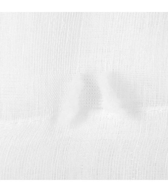 Voilage à œillets Blanc motif petits pompons 140 x 240 cm - Image 3
