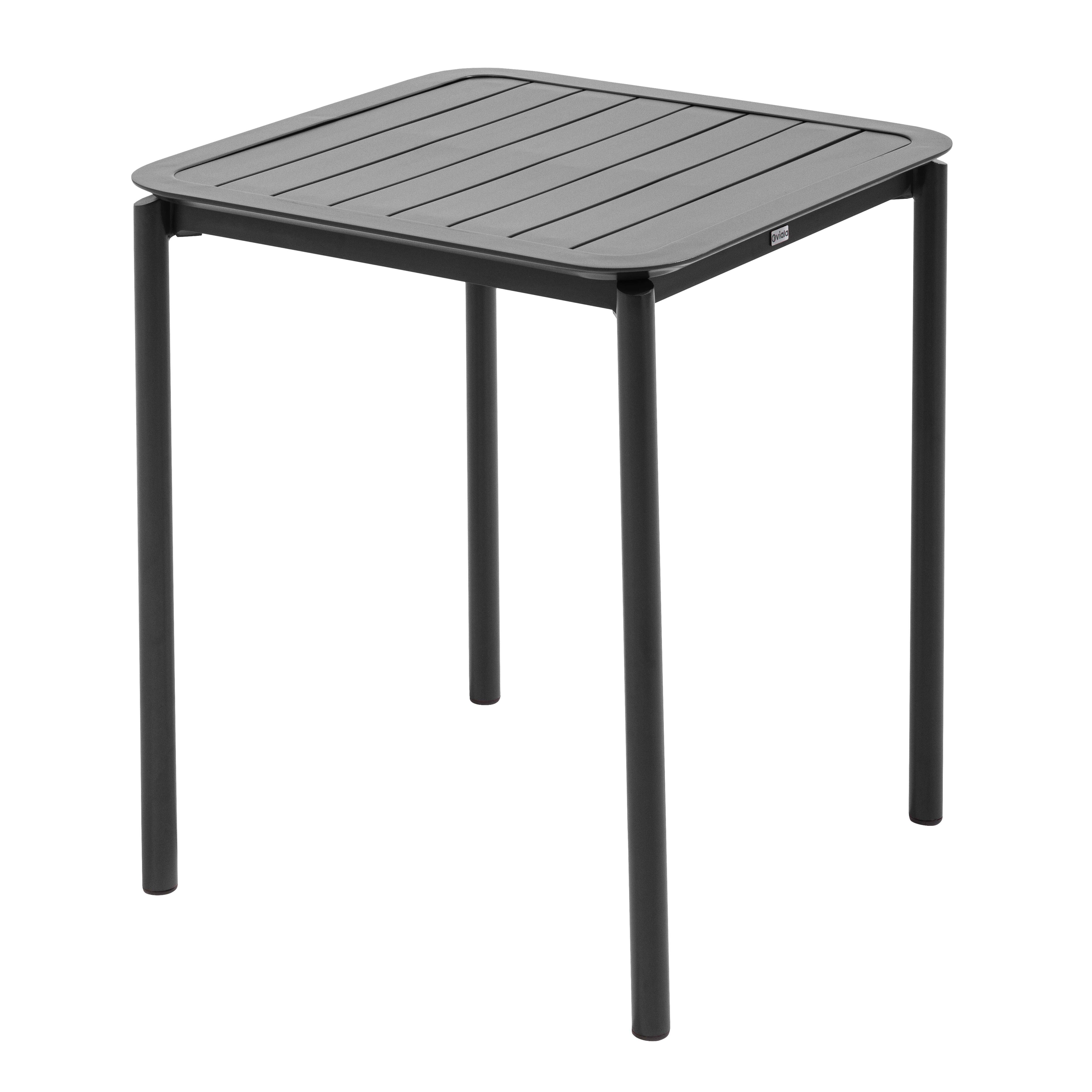 Oviala - Ensemble table de terrasse 70cm et 4 chaises noir Almada - Oviala - Image 5