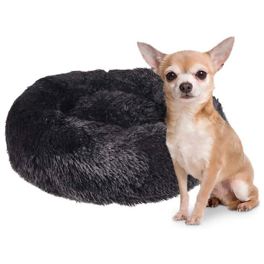 Coussin KREMS rond, anti stress, noir ø 50 cm pour chiens - Imagen 1