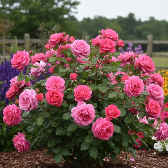 Rosier à grandes fleurs Parfum Royal® 'Adaborop' à fleurs Rose/ - feuillage Caduc - Pot de 3L - 20/40 cm - Image 1