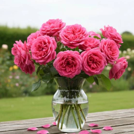 Rosier à grandes fleurs Parfum Royal® 'Adaborop' à fleurs Rose/ - feuillage Caduc - Pot de 3L - 20/40 cm - Image 5