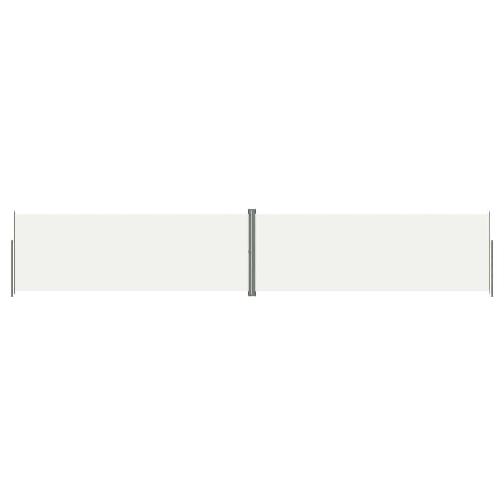 Helloshop26 - Auvent paravent store brise-vue latéral rétractable de patio jardin terrasse balcon protection visuelle écran 220 x 1200 cm crème - Imagen 1