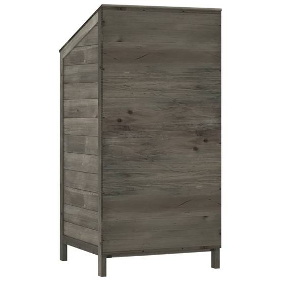 Abri de jardin 0.29m² - Cabane de jardin - Remise de jardin Anthracite 55x52x112 cm Bois de sapin solide MAISON CHIC - Image 6