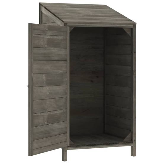 Abri de jardin 0.29m² - Cabane de jardin - Remise de jardin Anthracite 55x52x112 cm Bois de sapin solide MAISON CHIC - Image 4