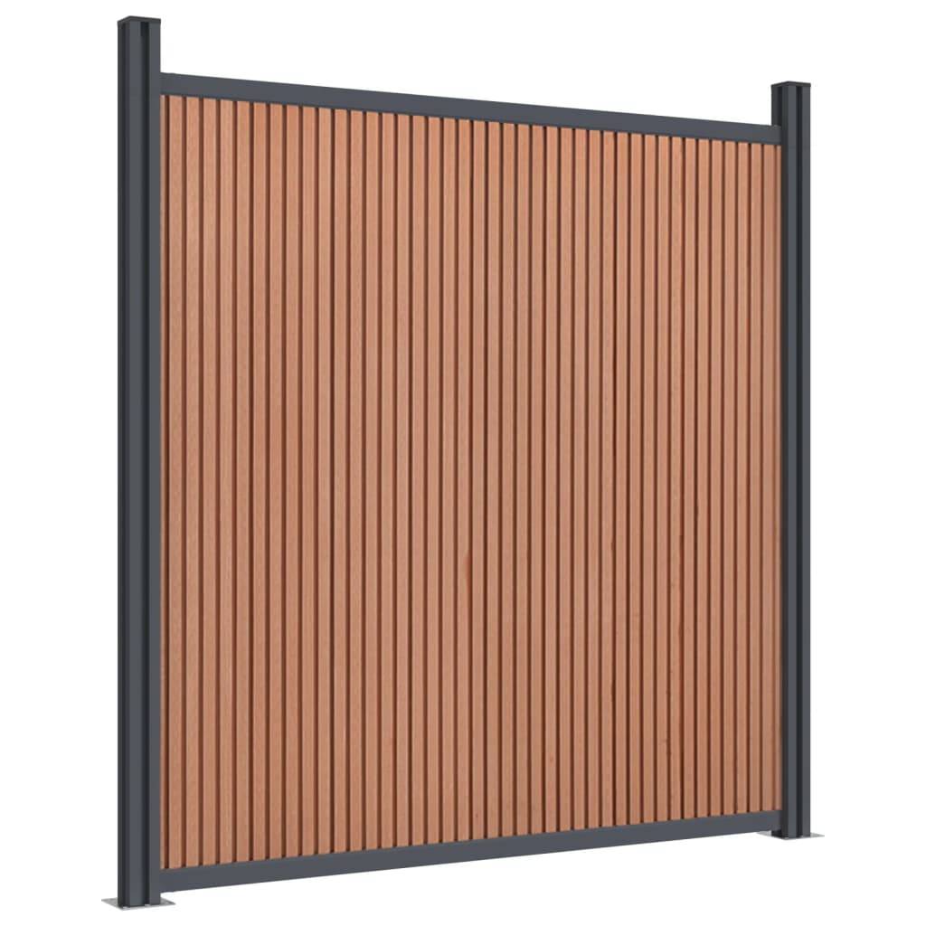 Panneau de clôture WPC marron 1391 x 186 cm - PANGIVO - Image 4