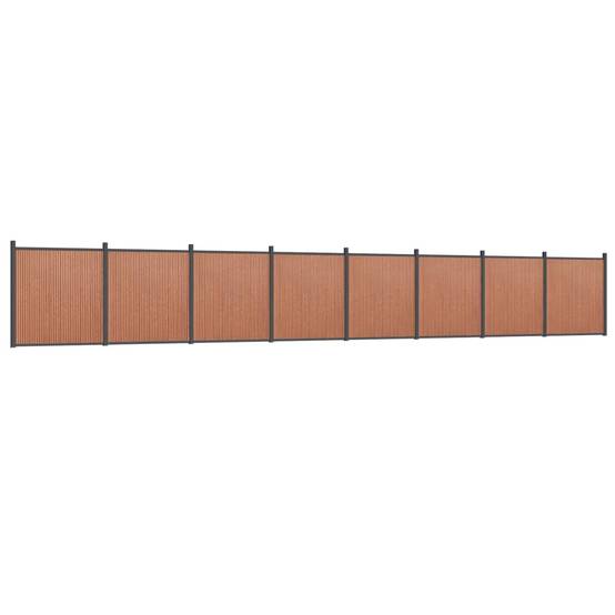 Panneau de clôture WPC marron 1391 x 186 cm - PANGIVO - Image 2