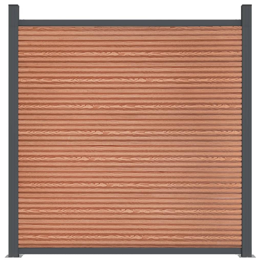 Panneau de clôture WPC marron 1391 x 186 cm - PANGIVO - Image 5