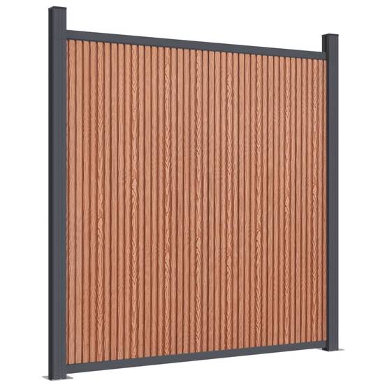 Panneau de clôture WPC marron 1391 x 186 cm - PANGIVO - Image 6