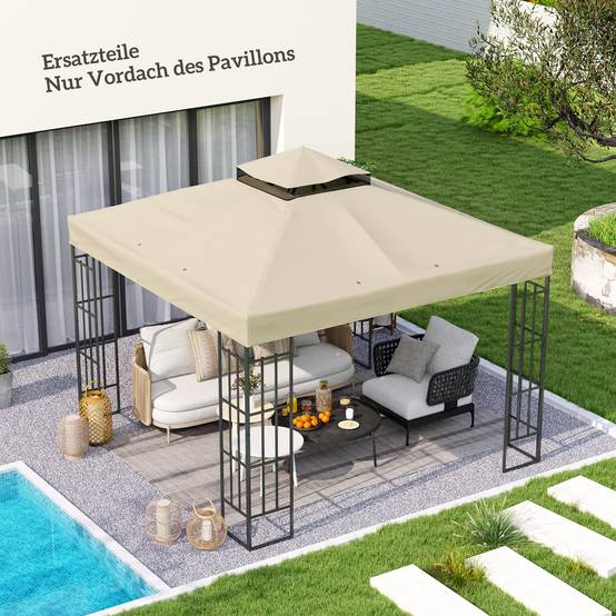 Toit de rechange, 3 x 3 m, imperméable, stable, résistant à l'hiver, 160 g/ m², gris, double toit, tonnelle de jardin, tonnelle pliable, résistante aux tempêtes, tente de réception, housse de rechange Toit de rechange, 3 x 3 m, imperméable, stable, résistant à l'hiver, 160 g/ m², gris, double toit, tonnelle de jardin, tonnelle pliable, résistante aux tempêtes, tente de réception, housse de rechange
