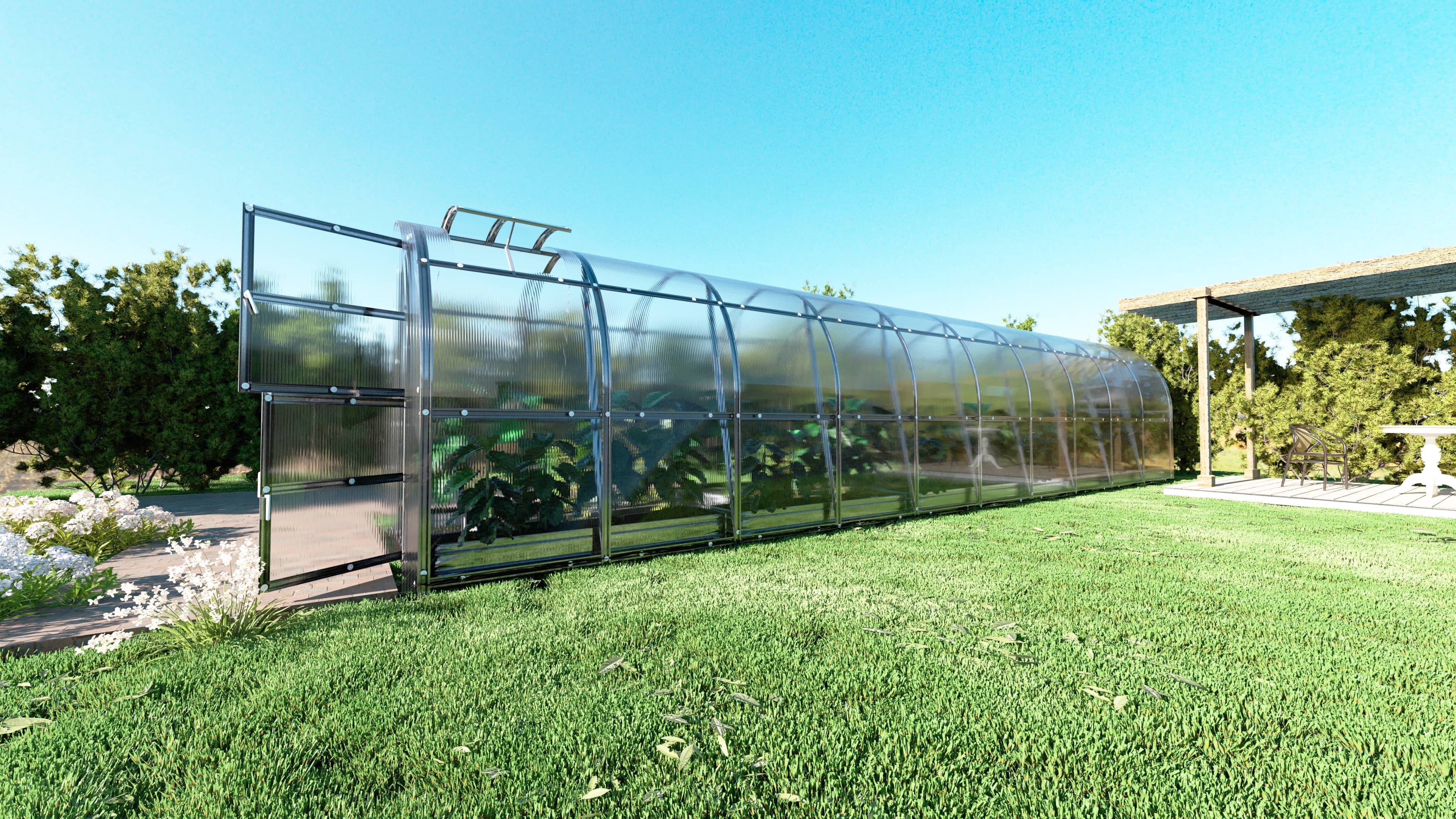 KLASIKA GREENHOUSES - Serre KLASIKA SLIM 2 x 10 m (20 m²) , 4 mm avec revêtement en polycarbonate - Image 3