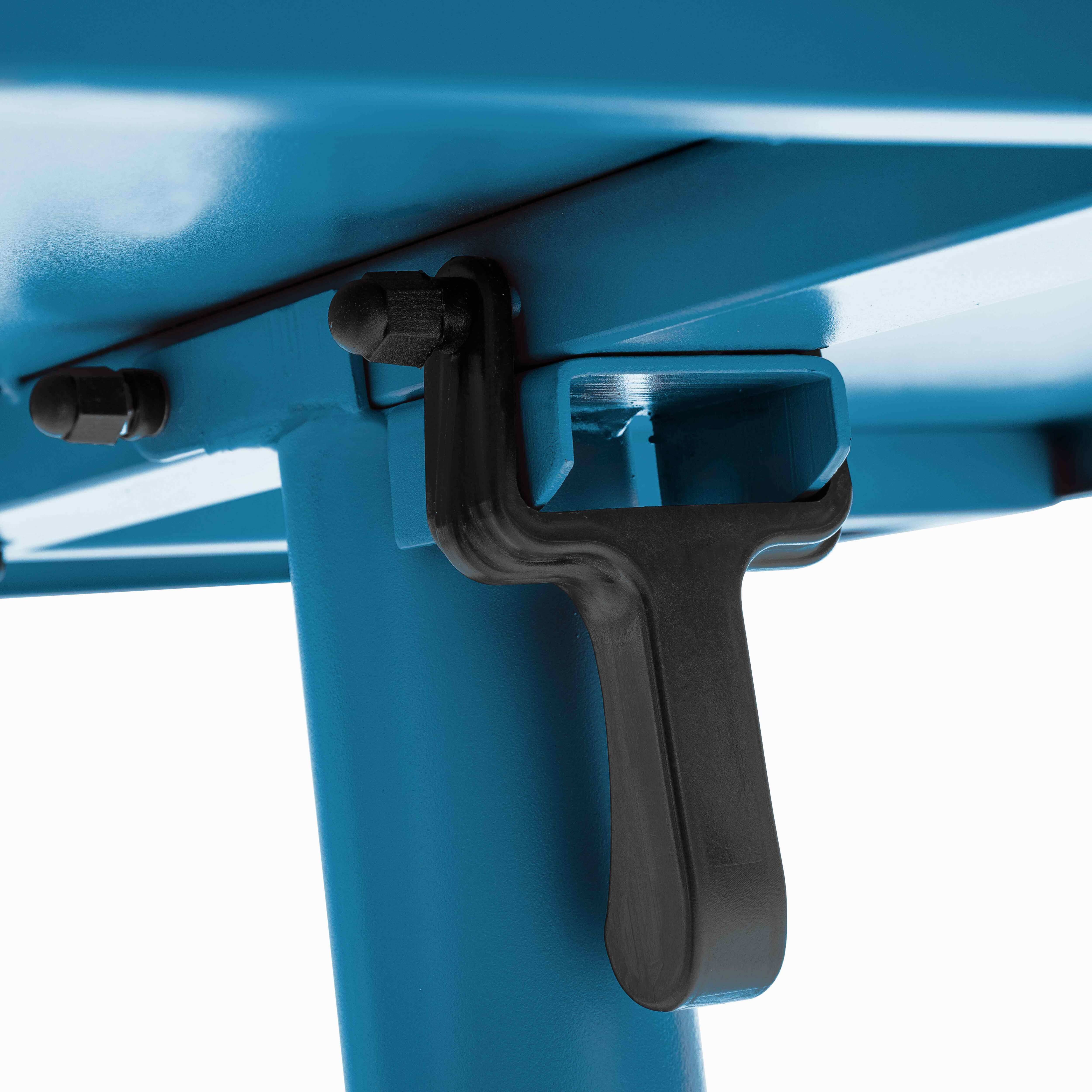 Oviala - Ensemble table de jardin carrée et 2 chaises métal bleu pacific Palavas - Oviala - Imagen 6