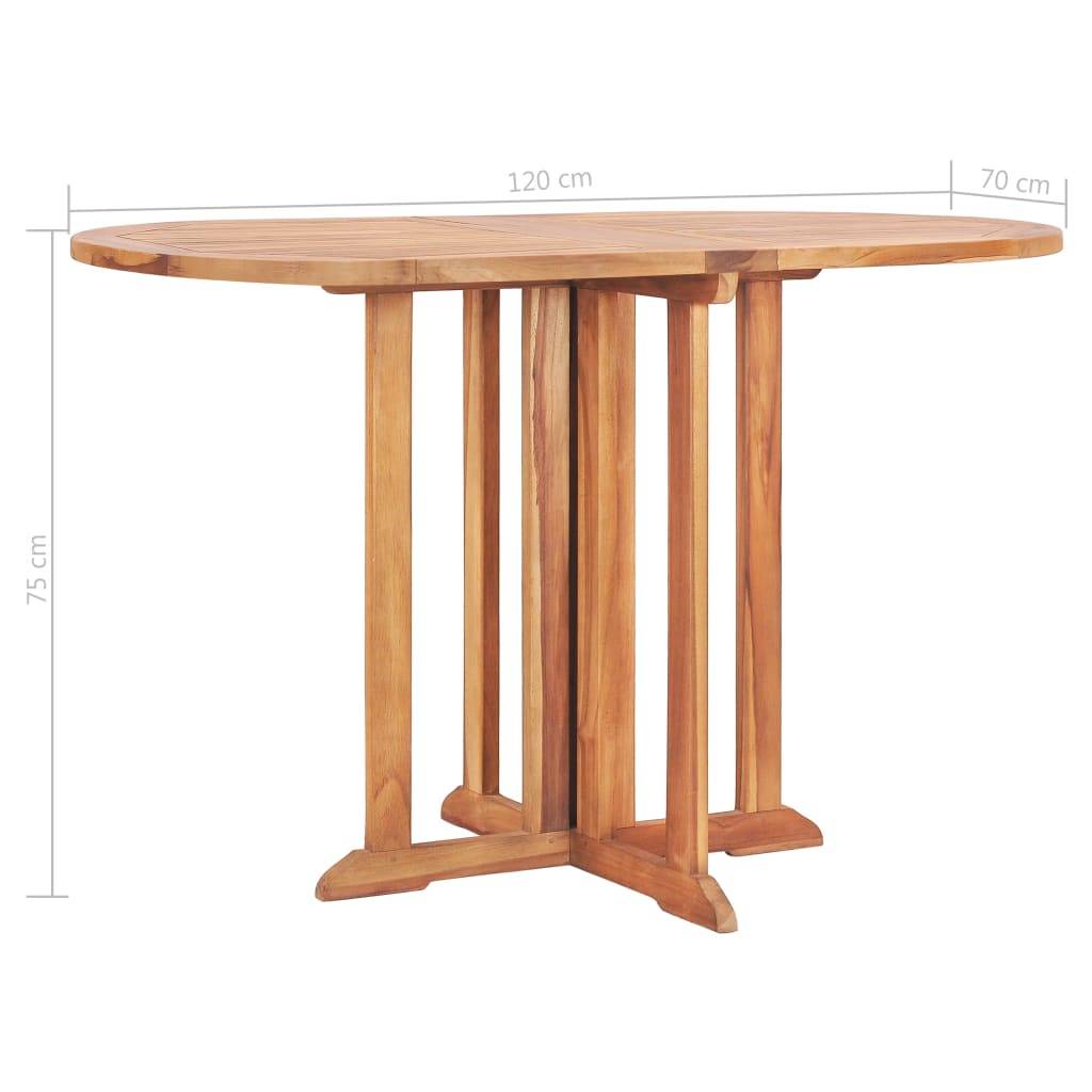 Vidaxl - Ensemble à manger d'extérieur pliable 5 pcs Bois solide de teck vidaXL 49003 - Imagen 3