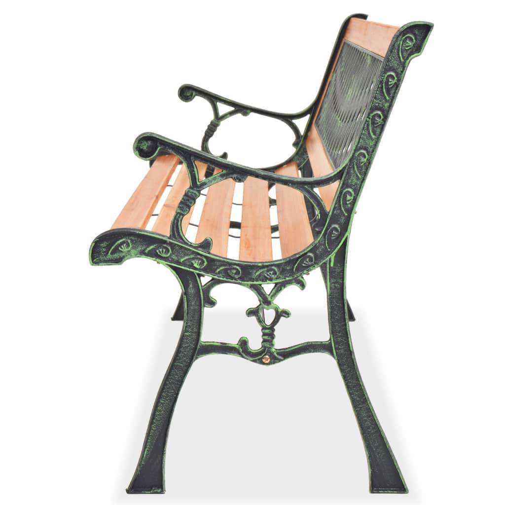 PANGIVO - Banc de jardin bois et fer noir 122 x 51 x 73 cm - PANGIVO - Image 3