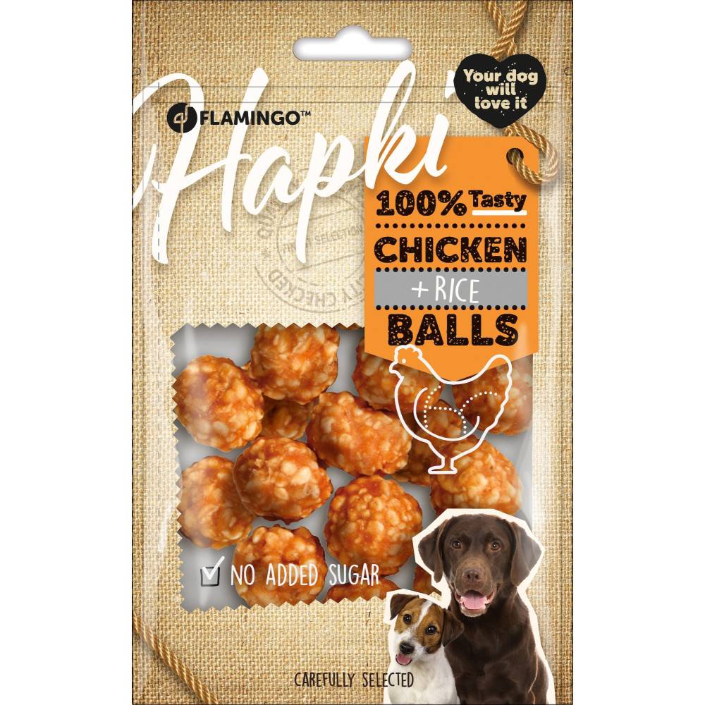 Friandises Hapki Boulettes Poulet & Riz 75 g pour chien - Imagen 2