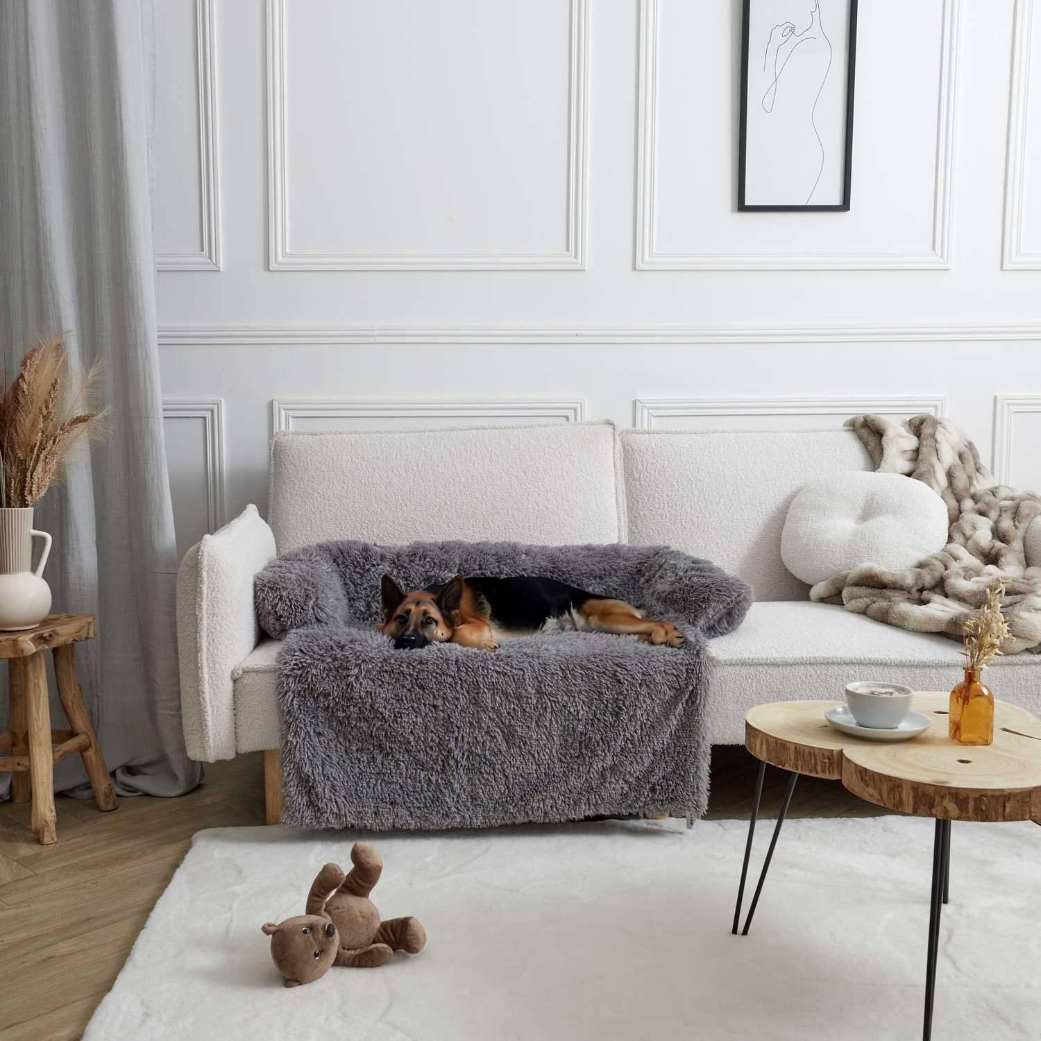 The Concept Factory - Plaid couverture de canapé pour chien et chat - Gris - The concept factory - Imagen 2