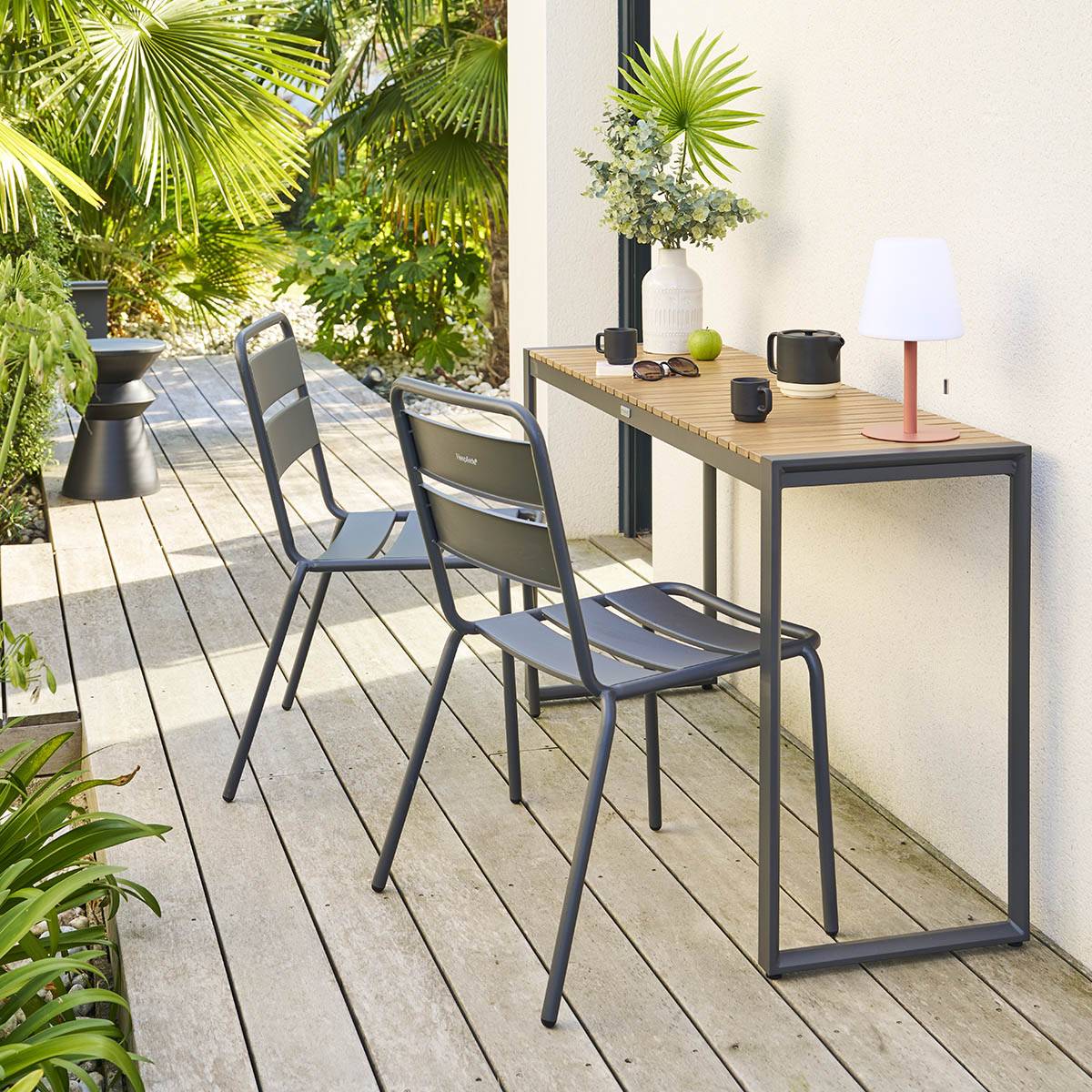 Hesperide - Console de jardin "Lensia" graphite & eucalyptus Hespéride - Imagen 5
