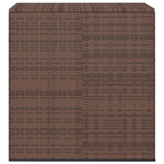 Boîte à coussins coffre de rangement de jardin résine tressée 100 x 49 x 103,5cm marron - Image 3