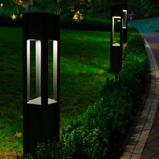Borne d'éclairage LED de jardin HT:70CM 13W 3000K blanc chaud IP65 ASLO - Imagen 2