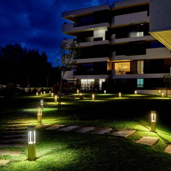 Borne d'éclairage LED de jardin HT:70CM 13W 3000K blanc chaud IP65 ASLO - Imagen 4