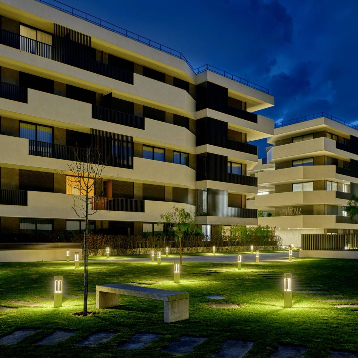 Borne d'éclairage LED de jardin HT:70CM 13W 3000K blanc chaud IP65 ASLO - Imagen 6