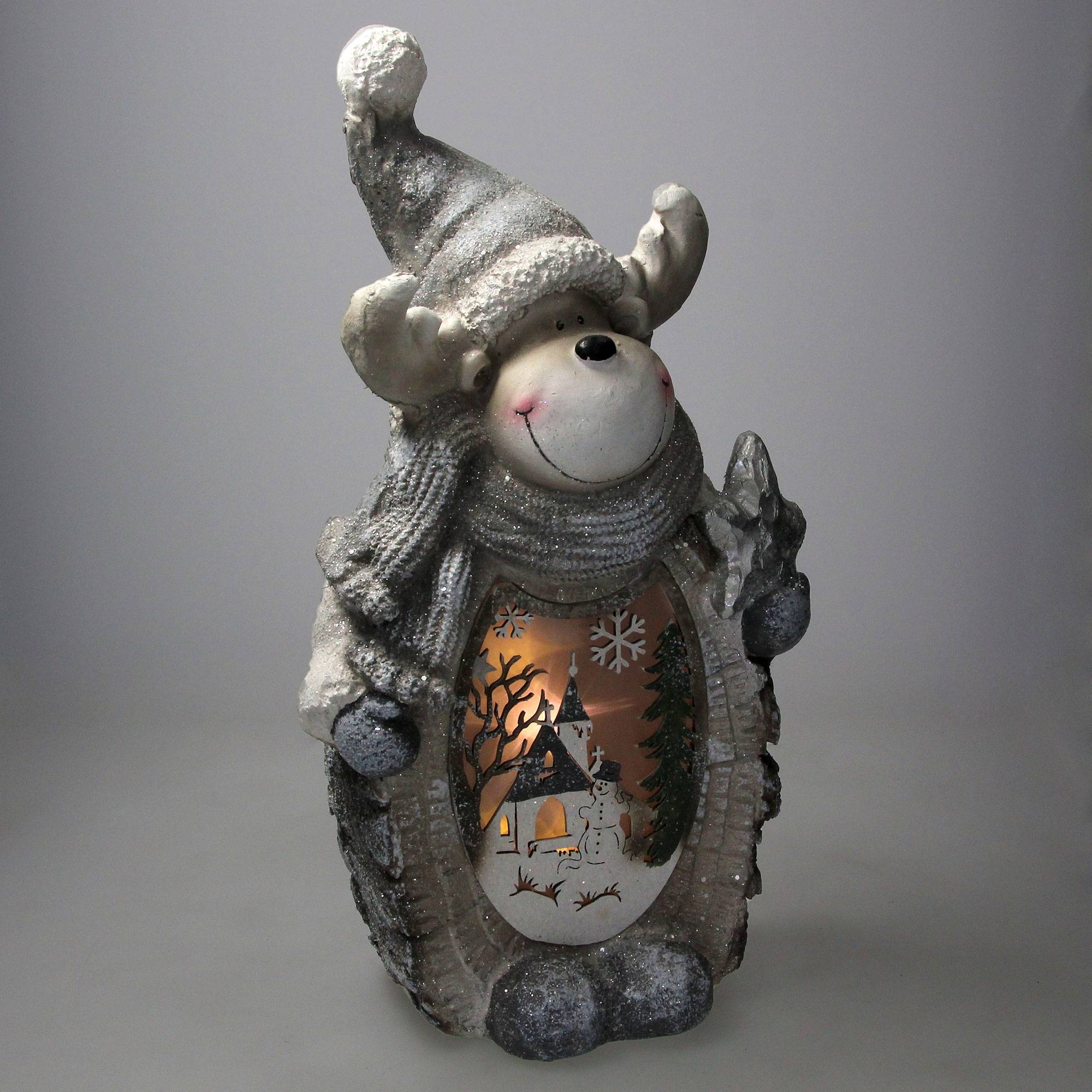 Figurine de renne avec éclairage LED 53 cm décoration ornement d'intérieur Noël - Image 5